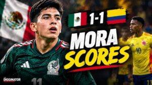 Gilberto Mora Scores as Mexico Draws Colombia 1-1
